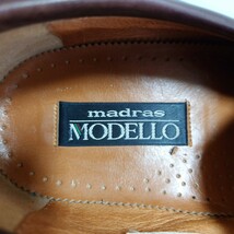 MODELLOmadras モデロマドラス 革靴 シューズ 25.5cm メンズ ダークワインレッド系 濃小豆色 古着_画像8