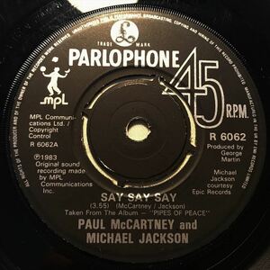 ◆UK ORG◆ PAUL McCARTNEY & MICHAEL JACKSON / SAY SAY SAY ◆