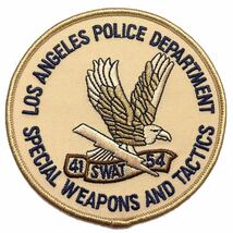 LAPD ロサンゼルス市警 SWAT ワッペン ベージュ_画像1