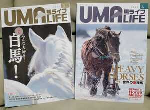 馬ライフ◆2022年3月号＆4月号　2冊◆乗馬・馬術の愛好家向け雑誌◆UMA LIFE◆送料185円～