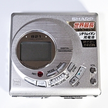 SHARP MD-MT821-S シャープ MDポータブルレコーダー プレーヤー シルバー リモコン イヤホン付き 003FMZI95_画像2