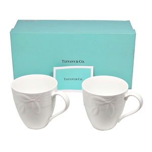 【美品 / 2客セット】TIFFANY&Co. Tiffany Terrace 2003 ティファニー テラス ペア マグカップ ホワイト 白 箱付き 003FOZI27