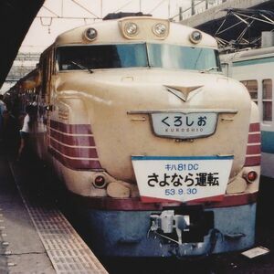 鉄道写真 ～ 特急 くろしお キハ81系 気動車 さよなら運転（89mm×89mm）