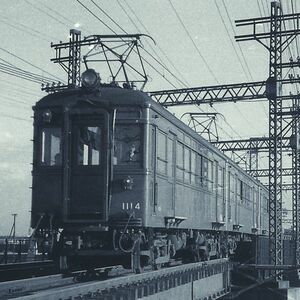 鉄道写真 ～ 阪神電車 1111形 1114 （89mm×89mm）