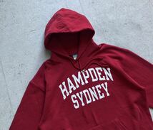 champion チャンピオン カレッジロゴ HAMPDEN SYDNEY プルオーバー パーカー レッド XL_画像3