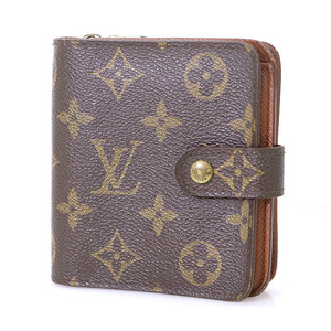 【ジャンク】ルイヴィトン LOUIS VUITTON モノグラム コンパクトジップ M61667 二つ折財布 男女兼用 【xx】【中古】4000014801301145