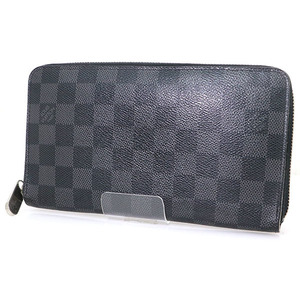 ルイヴィトン LOUIS VUITTON ダミエ ブラック グラフィット ジッピーオーガナイザー 長財布 メンズ【xx】【中古】4000014801301128