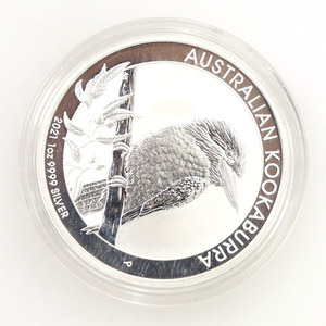 希少 2021年 オーストラリア ワライカワセミ シルバー 1ドル銀貨 1オンス 純銀【yy】【中古】