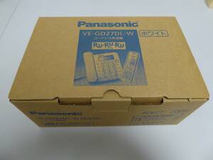 Panasonic コードレス電話機VE-GD27DL-W(付属品の欠品あり)　☆2023H2YO2-MIX8J-237