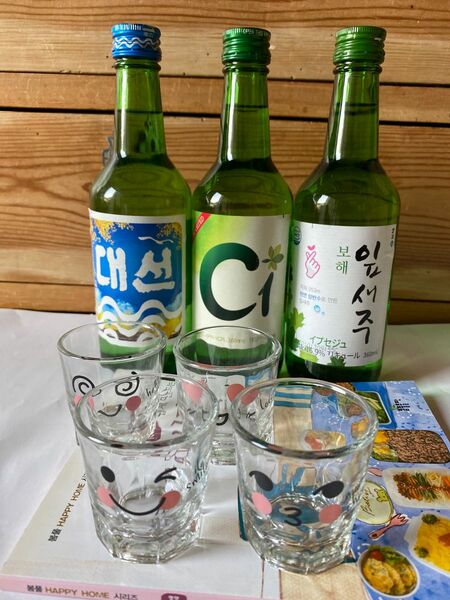 ソジュジャン4個セット韓国焼酎ショットグラス