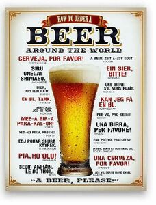 BEER ビールの注文の仕方 How to Order a Beer アメリカンブリキ看板 アメリカ 雑貨 アメリカン雑貨 メタルプレート