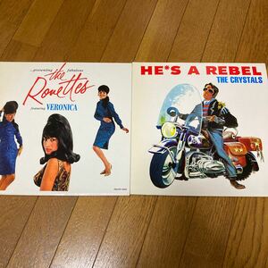 2枚セット Ronettes Crystals ロネッツ クリスタルズ リプレス盤 レコード LP