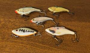 ラトリンラパラ & スーパースポット 5個 セット ラパラ コットンコーデル バイブ バイブレーション RAPALA RL RNR バス釣り 引退 