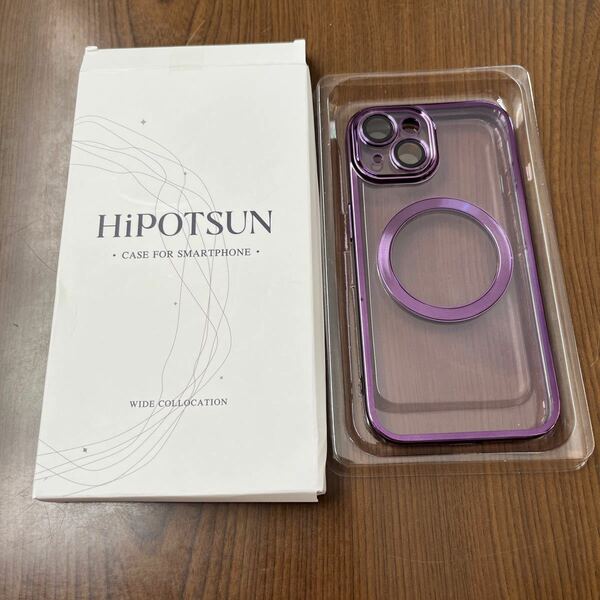 511a0410☆ HiPOTSUN iPhone 15 用 ケース (6.1インチ専用) MagSafe対応 カメラレンズ保護 耐衝撃 電気めっき磁気式 防傷ケース 