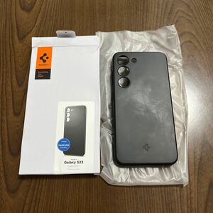 511p1710☆ Spigen Galaxy S23 ケース 薄型 [ SC-51D | SCG19 ] レンズ保護 擦り傷防止 薄型カバー 軽量 指紋防止 シンプル マット仕上げ 