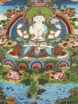 密宗 チベット仏教 タンカ　唐カード 金糸刺繍 壁画 掛件 観音様 神像 仏画 曼荼羅 仏陀 芸術 _画像8