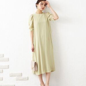 AIMER ギャザースリーブテントラインワンピース Mサイズ
