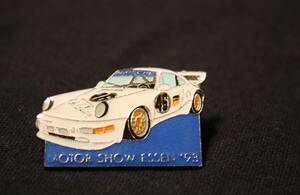 ★1993年 ポルシェ964RSR ピンバッジ (ホワイト#46) Porsche 964RSRピンズ (MOTOR SHOW ESSEN) エッセンモーターショー限定品