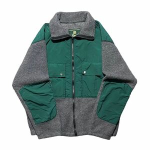 1スタ【1990's USA製 ORVIS フリース×ナイロン フィッシングジャケット M】ビンテージ eddie bauer supreme サンプリング L.L.Bean 古着