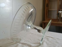 アンティーク　吹きガラス　透明　ガラスコンプポート　ガラス雑貨　レトロガラス　盛ガラス皿　氷カップ　あめや瓶 時代_画像7