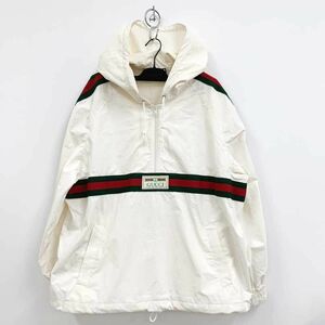 GUCCI グッチ ラベル コットンキャンバス ウィンドブレーカー ・ パンツ セット サイズ : 44 店頭/他モール併売《ブランド・山城店》U504