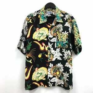 SUN SURF×BEAMS サンサーフ×ビームス クレイジーアロハシャツ サイズ : L/アメカジ 店頭/他モール併売《メンズ古着・山城店》U515