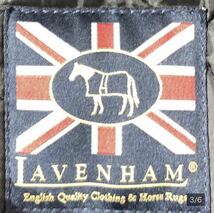 英国製 ■ LAVENHAM ラベンハム ■ ロゴ ラベル 中綿入 フーディー キルティング コート ブラック 36_画像3