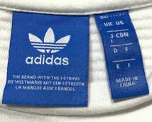 ● adidas originals アディダス オリジナルス ● ビッグ トレフォイル ロゴ プリント 半袖 Tシャツ ホワイト L_画像4