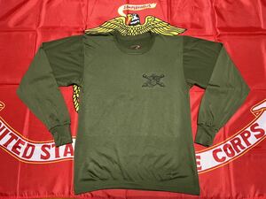 中古美品　USMC TRAINNING ドライロングスリーブシャツ　　ROTHCO製　Sサイズ　OD