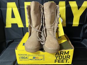  new goods unused tag * box attaching MADE IN USA US ARMY BELLEVILLE ICWR COLD/WET WEATHER INTERMEDIATE GORE-TEX COMBAT BOOT 7R approximately 26 centimeter TAN