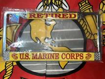 新品未開封　MADE IN USA USMC ナンバープレートフレーム　海兵隊退役軍人用_画像2