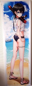 白猫プロジェクト 夏色サマーくじ　splash!　 A賞　アイシャ　black　等身大　タペストリー 　サイズサイズ：約180×60cm