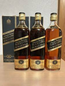 3本　未開栓 Johnnie Walker 12年ジョニーウォーカー Black Label EXTRA SPECIAL Old Scotch Whisky スコッチ ウイスキー 43度 750ml 特級