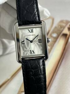 カルティエ CARTIER タンクソロSM W1019555 シルバー クリスマス限定 腕時計 レディース クォーツ