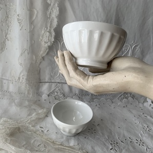 未使用 m-style ミヤザキ食器 ミニカフェオレボウル 2個セット 2客 MIYAZAKI 陶器 白ホワイト 日本製の画像9