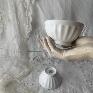 未使用 m-style ミヤザキ食器 ミニカフェオレボウル 2個セット 2客 MIYAZAKI 陶器 白ホワイト 日本製の画像10