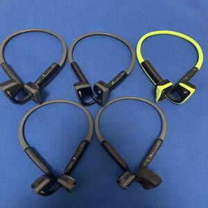 AfterShokz Trekz AS600 現状品 5点セット 動作未確認 Bluetooth 完全ワイヤレスイヤホン 骨伝導イヤフォン 一部破損有り まとめ売り A09