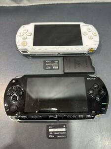 【PSP】SONY ソニー PSP 1000 プレイステーションポータブル 2台 まとめ 動作確認済み ゲーム機本体のみ 一台バッテリーあり ケーブルなし