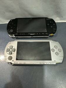 【PSP】SONY ソニー PSP 1000 プレイステーションポータブル 動作確認済み ゲーム機本体のみ ２台 一台分バッテリーあり ケーブルなし 