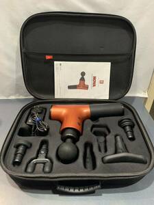 【中古美品】NOVA 筋膜リリースセット：バイブレーション マッスルガン デバイス★Hi5 Vibration Muscle Gun Device/筋トレ/ボディケア