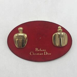 Christian Dior クリスチャン ディオール ブローチ 2点セット パフューム ゴールド ※1点欠品　P6650