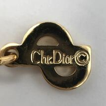 Christian Dior クリスチャン ディオール ネックレス CDロゴ 1Pストーン ゴールド アクセサリー P6976_画像6