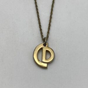 Christian Dior クリスチャン ディオール ネックレス ゴールド ロゴ アクセサリー P6980