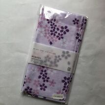 ガーゼ手ぬぐい 桜 さくら 紫系 ガーゼ手拭い 日本製 二重あわせ やさしい肌ざわり_画像2