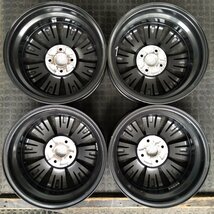 管理番号：Ｓ9-225【4本価格】【15x4.5J 4x100 ET+45 ハブ54】SUZUKIスズキ純正・スペーシアカスタム等・ブラポリ・店頭引取可能_画像8