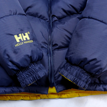 90s HELLY HANSEN ヘリーハンセン 極肉厚 リバーシブルダウンジャケット グレーxイエロー Mサイズ HVF9885 ゴールドウィン 正規品_画像4