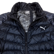 美品 PUMA 90/10 ULTRA LIGHT DOWN JACKET Keep Heat プーマ ウルトラライトダウンジャケット 黒 XL ゴルフ ウエア_画像8