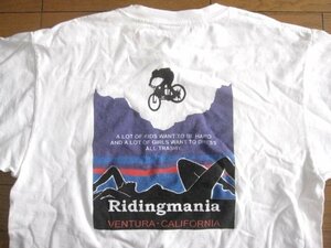 90sアメリカ製パタゴニアPatagoniaボディ Riding Maniaライディングマニア オーガニックコットン Tシャツ M