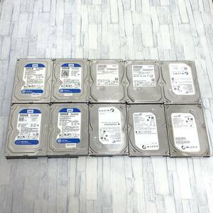 【中古即決】HDD SATA 3.5インチ 500GB まとめて10個セット★健康状態：正常動作品★デスクトップパソコン用 まとめ売り (管:A111705)