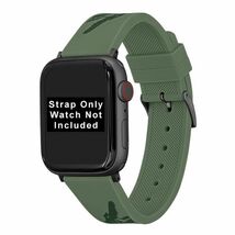 LACOSTE ラコステ Apple Watch バンド シリコン ラバー ミリタリーグリーン ワニ 42mm 44mm 45mm 49mm Iwatchシリーズ8 7 6 se 5 4 3 2 1_画像2